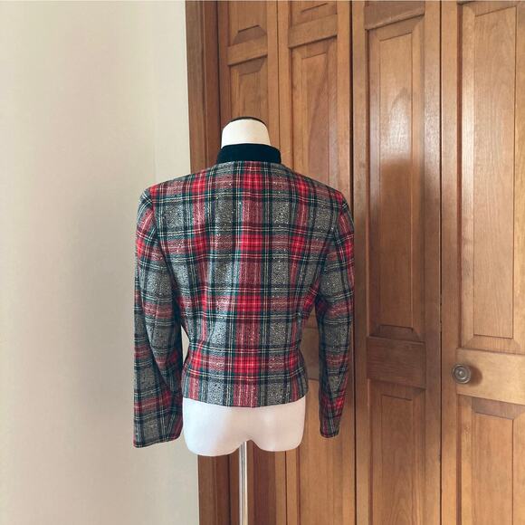Vintage Pendleton Wool Plaid Blazer, Size 10P - Picture 3 of 5
